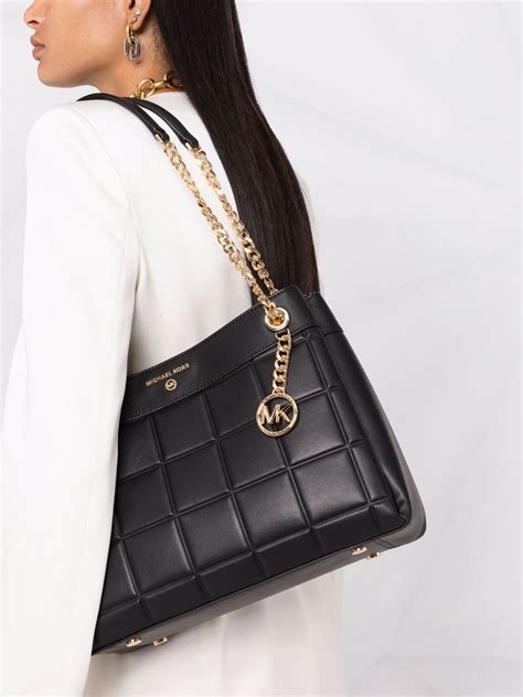 michael kors grey quilted bag|Michael Kors susan quilted bag.